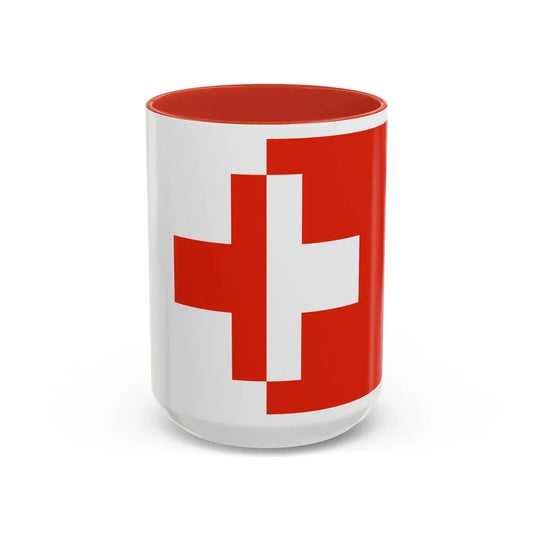 Flag of Naxxar Malta - Accent Coffee Mug 15oz Red - Go Mug Yourself