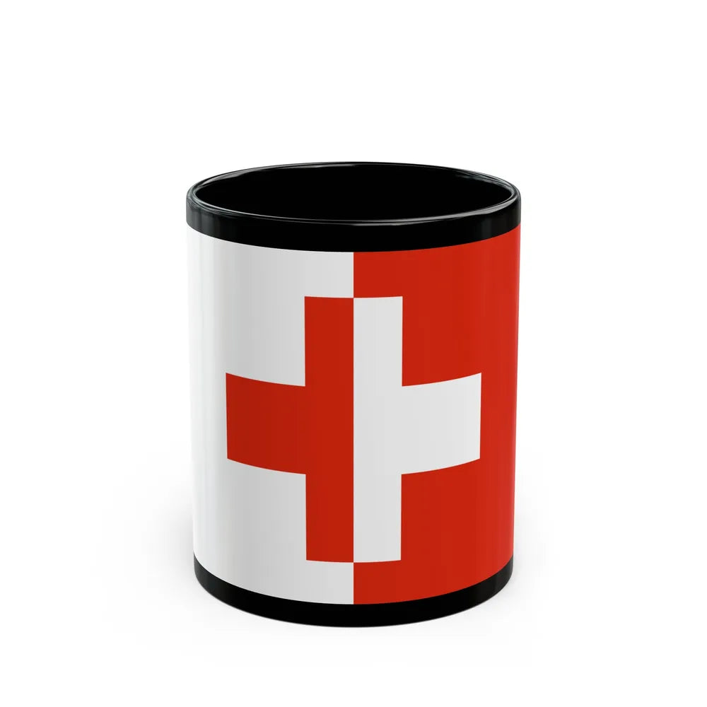 Flag of Naxxar Malta - Black Coffee Mug-11oz-Go Mug Yourself