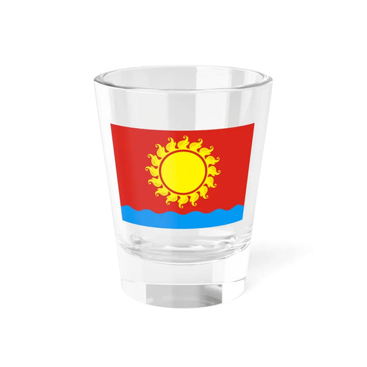 Flag of Nazarovo Krasnoyarsk kray (Russia) Shot Glass 1.5oz 1.5oz - Go Mug Yourself