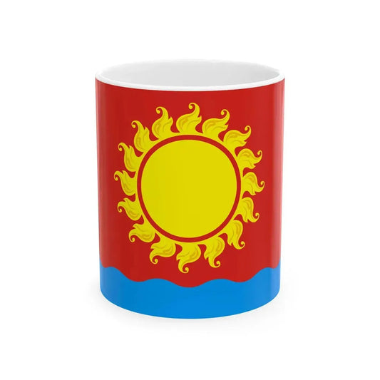 Flag of Nazarovo Krasnoyarsk kray (Russia) White Coffee Mug 11oz - Go Mug Yourself