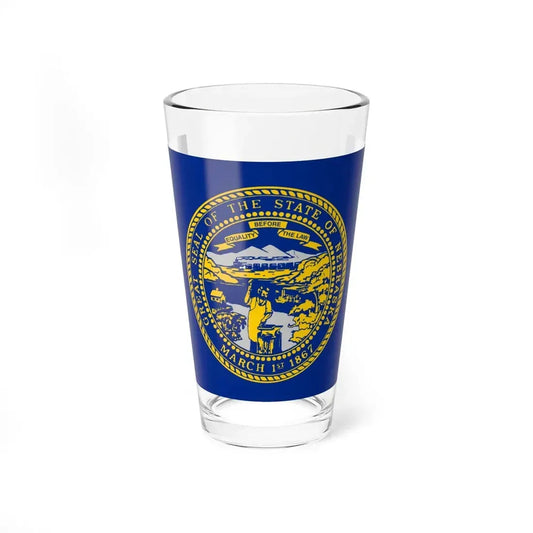 Flag of Nebraska 3-2 (United States) Pint Glass 16oz 16oz - Go Mug Yourself
