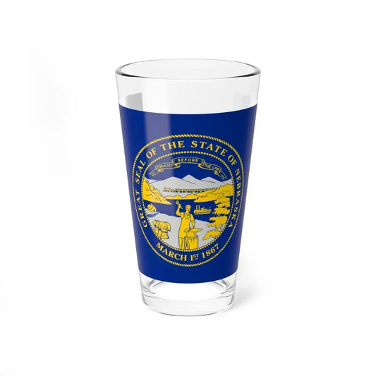 Flag of Nebraska (United States) Pint Glass 16oz 16oz - Go Mug Yourself
