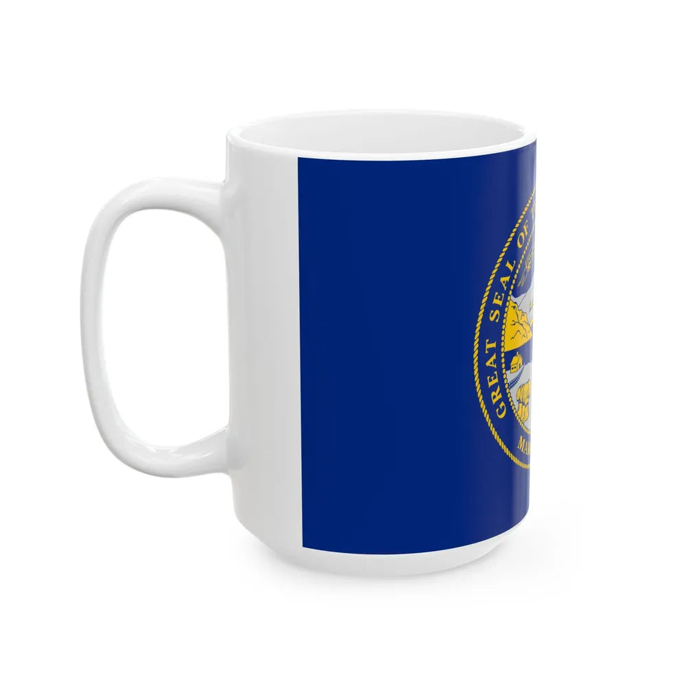 Flag of Nebraska (United States) White Coffee Mug - Go Mug Yourself