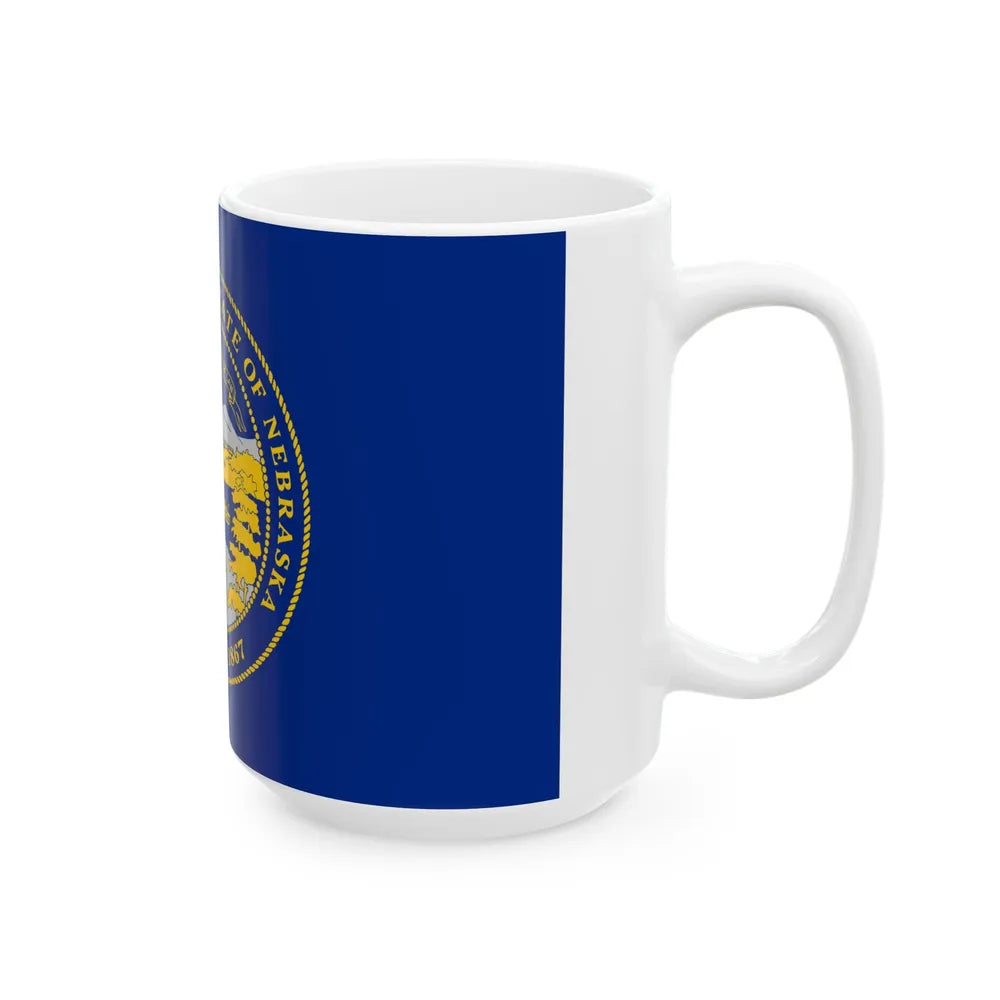 Flag of Nebraska (United States) White Coffee Mug - Go Mug Yourself