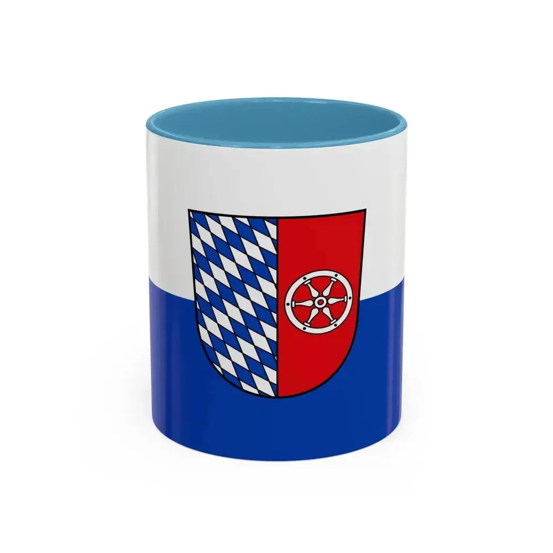 Flag of Neckar Odenwald Kreis Germany - Accent Coffee Mug 11oz Light Blue - Go Mug Yourself