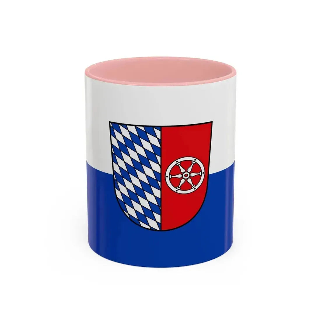 Flag of Neckar Odenwald Kreis Germany - Accent Coffee Mug 11oz Pink - Go Mug Yourself