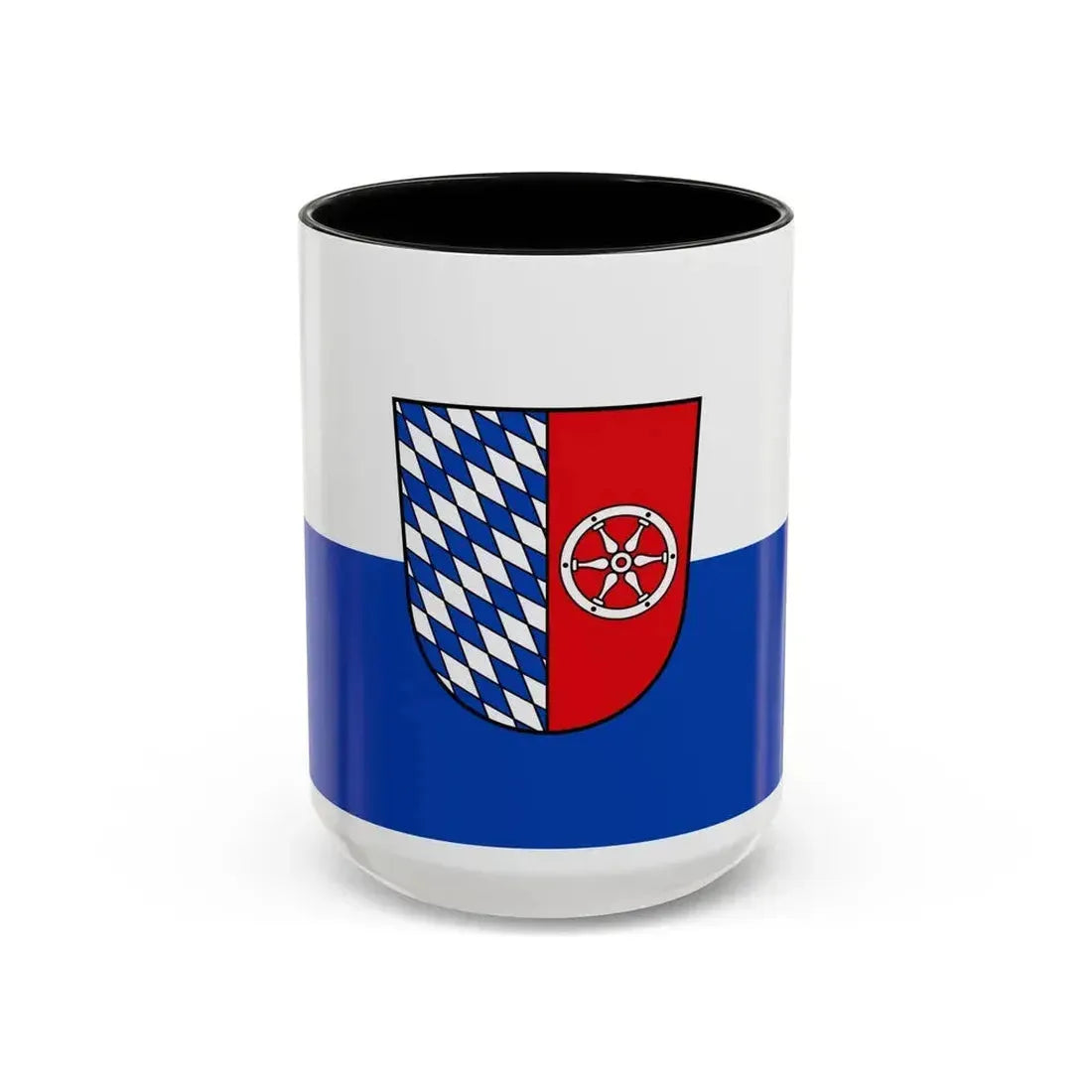 Flag of Neckar Odenwald Kreis Germany - Accent Coffee Mug 15oz Black - Go Mug Yourself