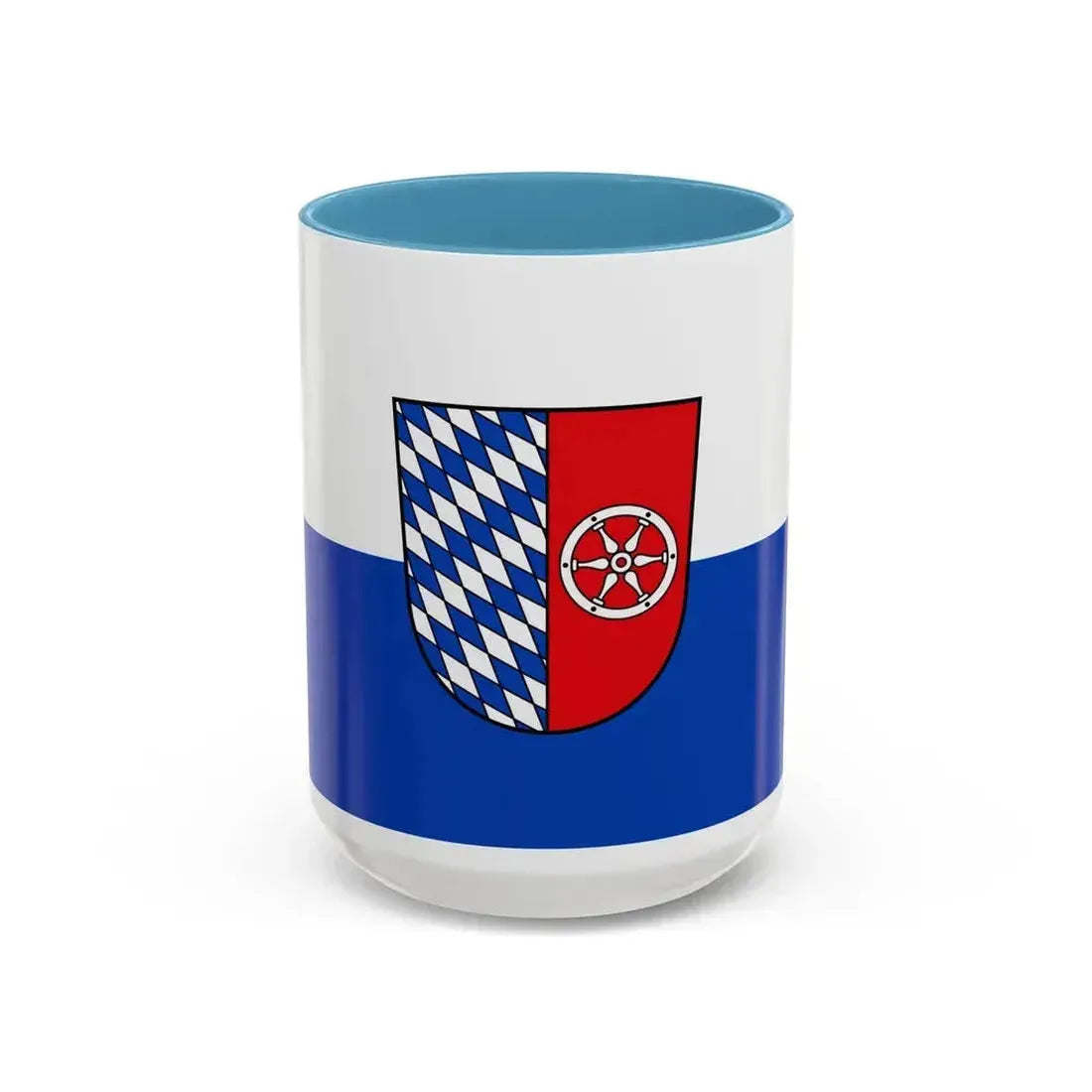 Flag of Neckar Odenwald Kreis Germany - Accent Coffee Mug 15oz Light Blue - Go Mug Yourself