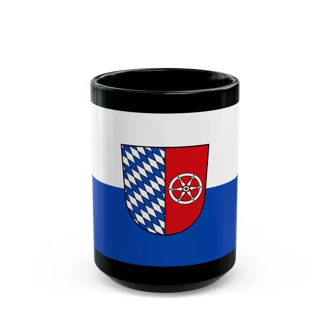 Flag of Neckar Odenwald Kreis Germany - Black Coffee Mug 15oz - Go Mug Yourself