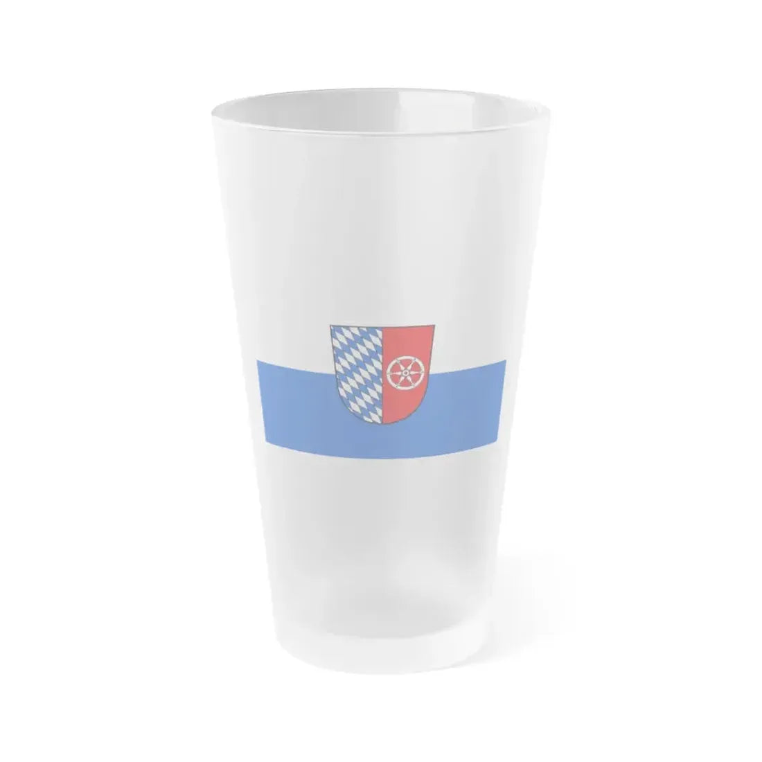 Flag of Neckar Odenwald Kreis Germany - Frosted Pint Glass 16oz 16oz Frosted - Go Mug Yourself
