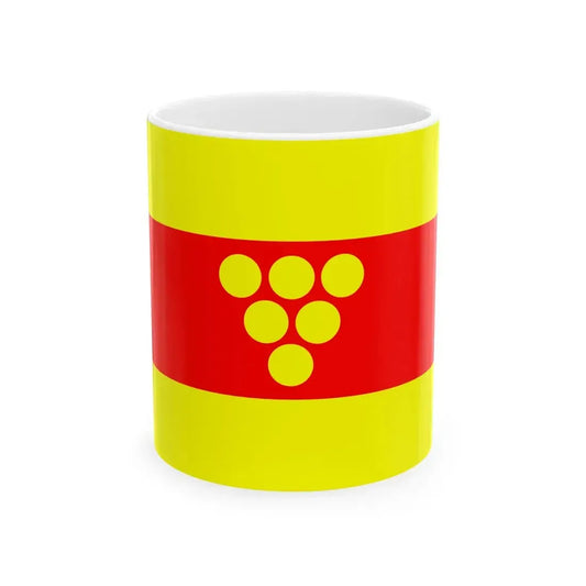 Flag of Negotino Municipality North Macedonia (North Macedonia) White Coffee Mug 11oz - Go Mug Yourself