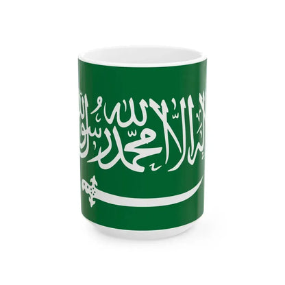 Flag of Nejd 1921 (Saudi Arabia) White Coffee Mug 15oz - Go Mug Yourself
