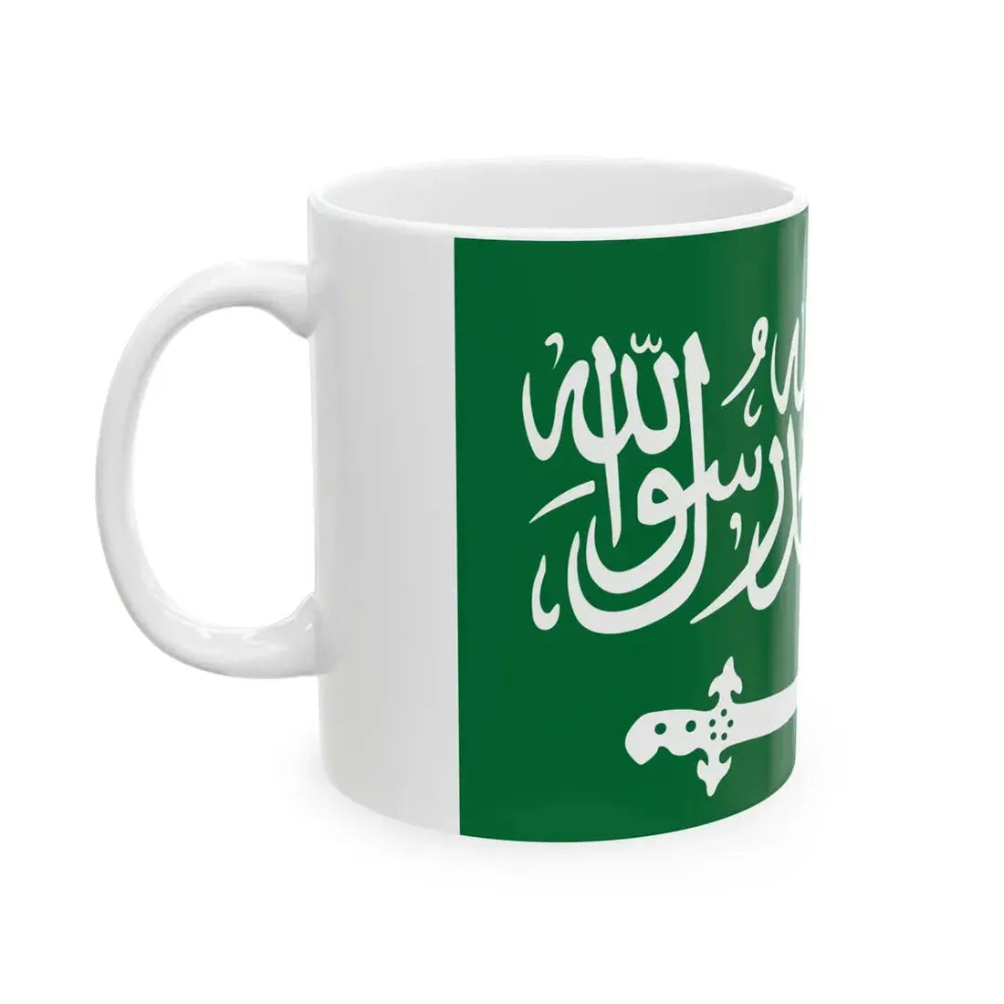 Flag of Nejd 1921 (Saudi Arabia) White Coffee Mug - Go Mug Yourself