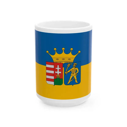 Flag of Nemesbod (Hungary) White Coffee Mug 15oz - Go Mug Yourself