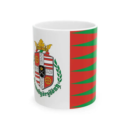 Flag of Nemesgorzsony (Hungary) White Coffee Mug 11oz - Go Mug Yourself