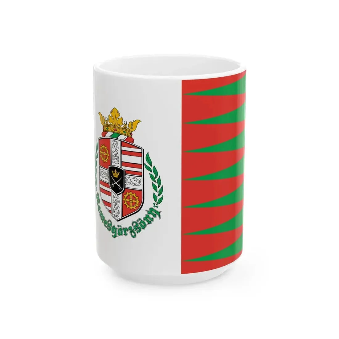Flag of Nemesgorzsony (Hungary) White Coffee Mug 15oz - Go Mug Yourself