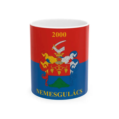 Flag of Nemesgulacs (Hungary) White Coffee Mug 11oz - Go Mug Yourself