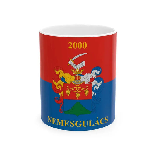 Flag of Nemesgulacs (Hungary) White Coffee Mug 11oz - Go Mug Yourself