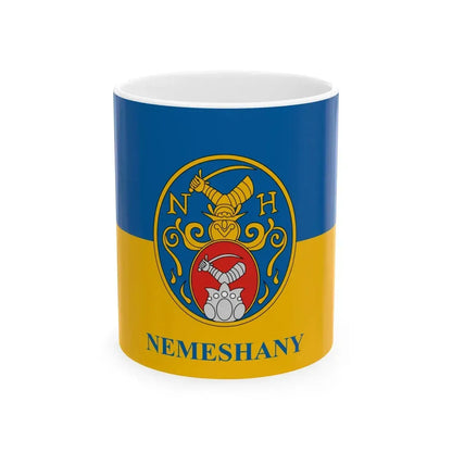 Flag of Nemeshany (Hungary) White Coffee Mug 11oz - Go Mug Yourself