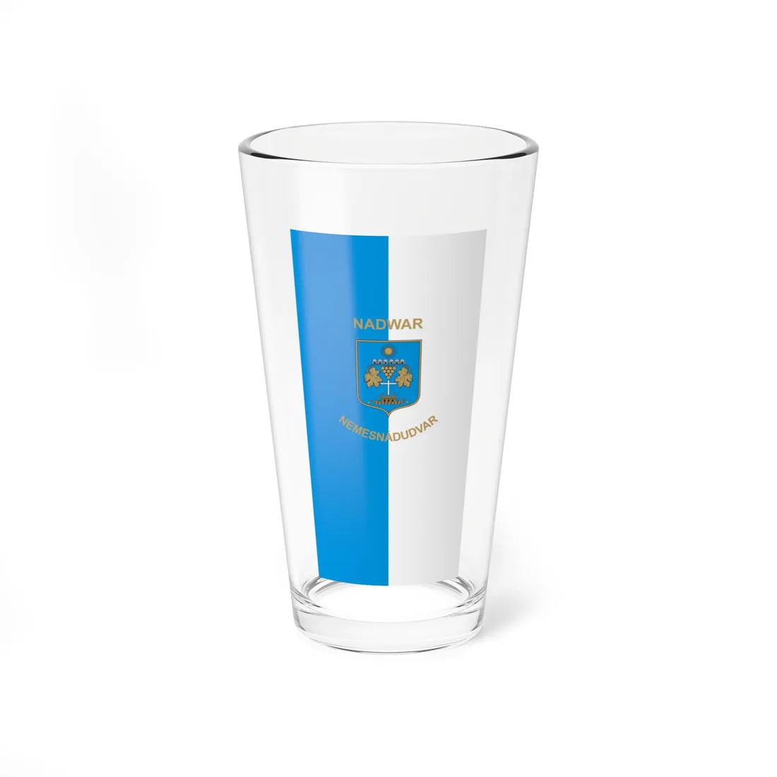 Flag of Nemesnadudvar vertical (Hungary) Pint Glass 16oz 16oz - Go Mug Yourself
