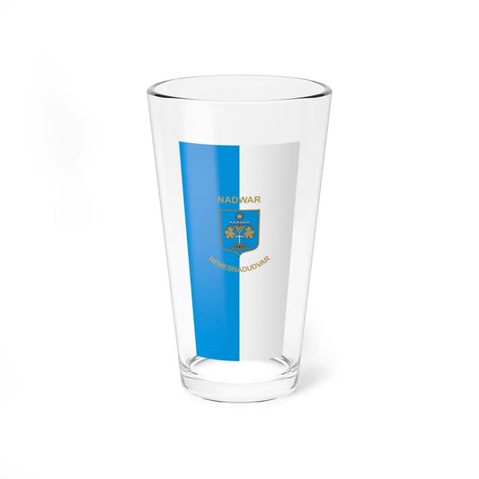 Flag of Nemesnadudvar vertical (Hungary) Pint Glass 16oz 16oz - Go Mug Yourself