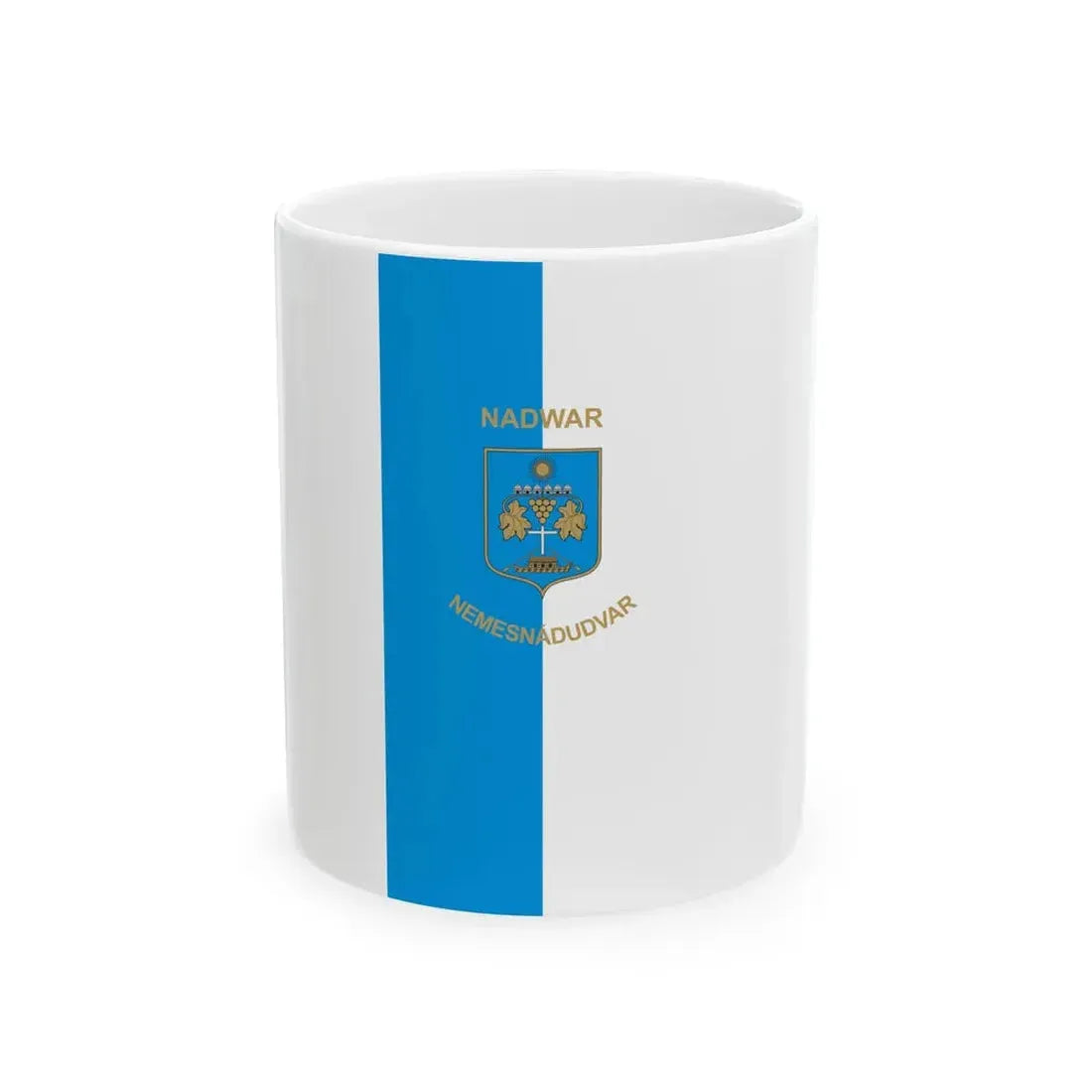 Flag of Nemesnadudvar vertical (Hungary) White Coffee Mug 11oz - Go Mug Yourself