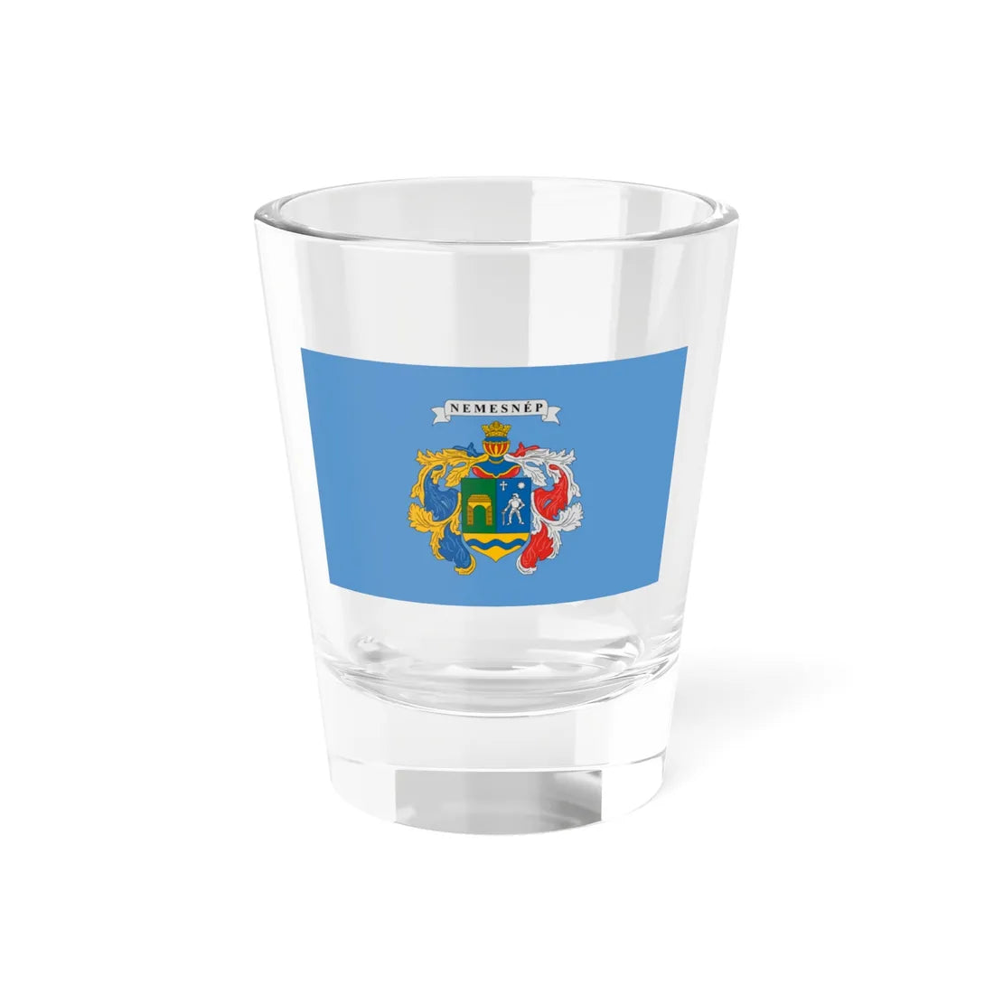 Flag of Nemesnep (Hungary) Shot Glass 1.5oz 1.5oz - Go Mug Yourself