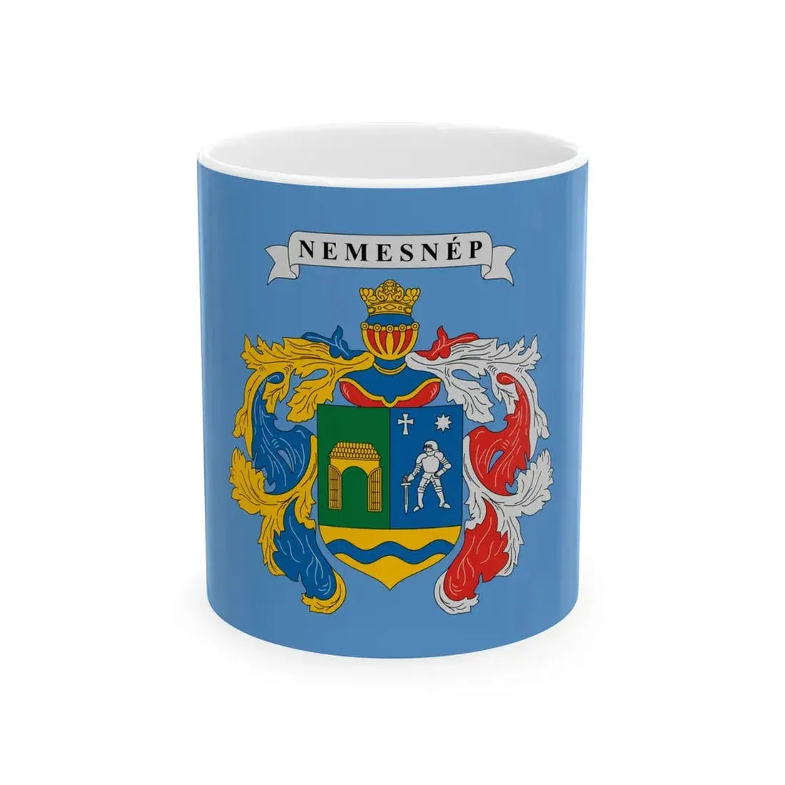 Flag of Nemesnep (Hungary) White Coffee Mug 11oz - Go Mug Yourself