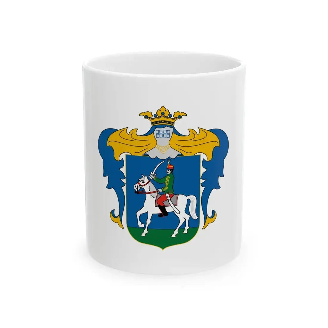 Flag of Nemesvamos (Hungary) White Coffee Mug 11oz - Go Mug Yourself