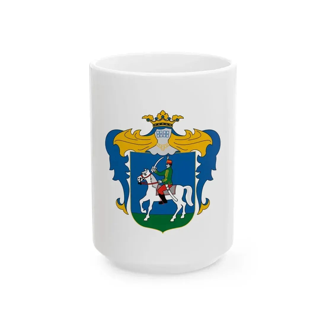 Flag of Nemesvamos (Hungary) White Coffee Mug 15oz - Go Mug Yourself