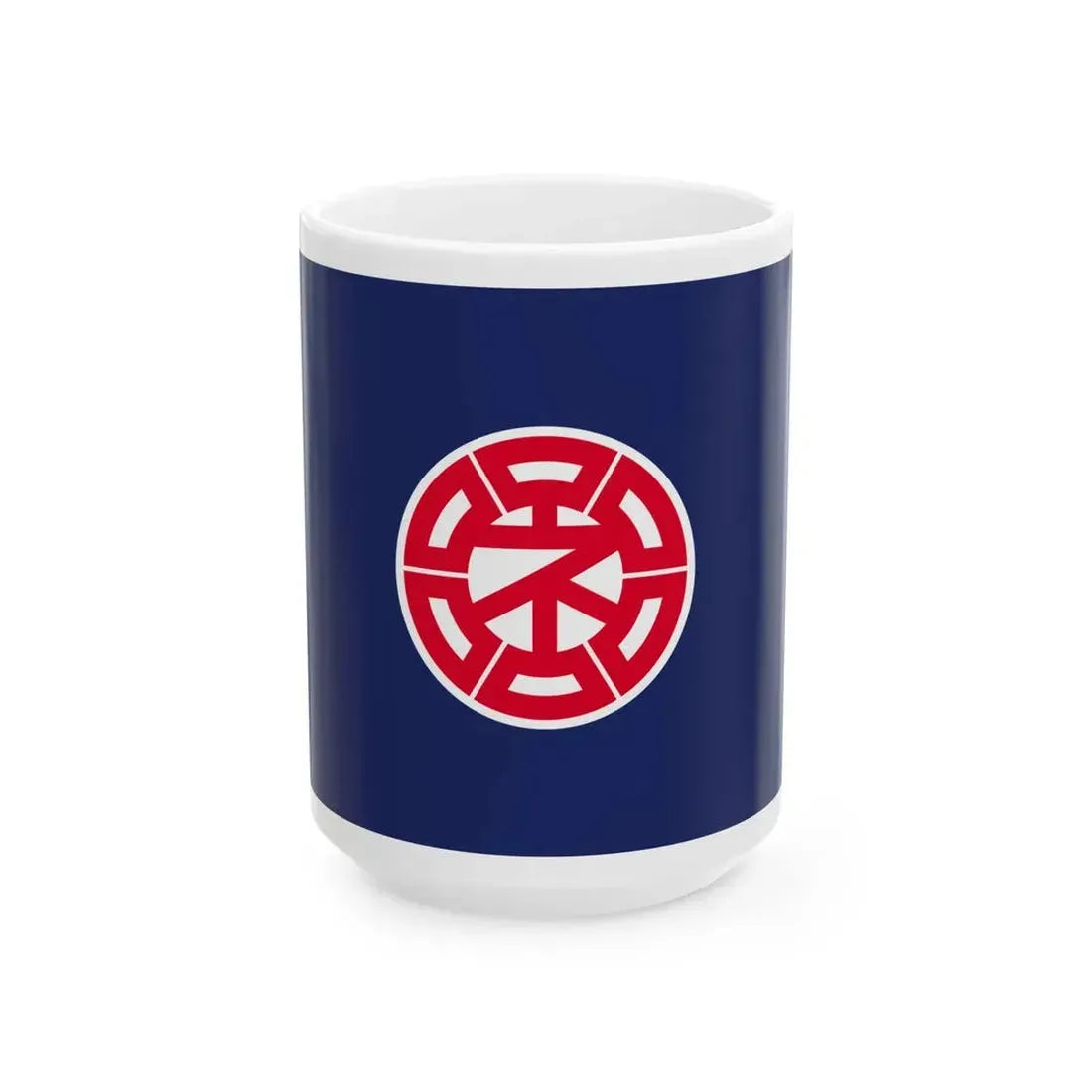 Flag of Nemuro Hokkaido (Japan) White Coffee Mug 15oz - Go Mug Yourself