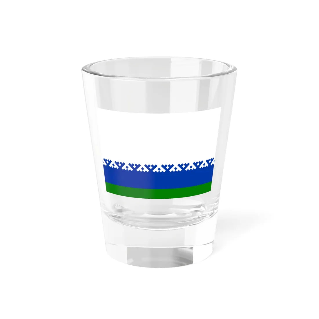 Flag of Nenets Autonomous District (Russia) Shot Glass 1.5oz 1.5oz - Go Mug Yourself