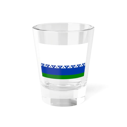 Flag of Nenets Autonomous District (Russia) Shot Glass 1.5oz 1.5oz - Go Mug Yourself
