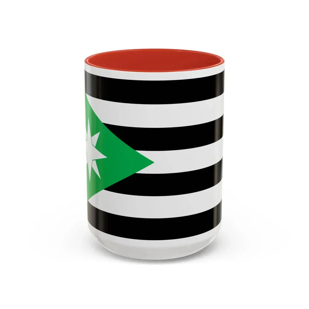 Flag of Nenthead UK - Accent Coffee Mug 15oz Red - Go Mug Yourself