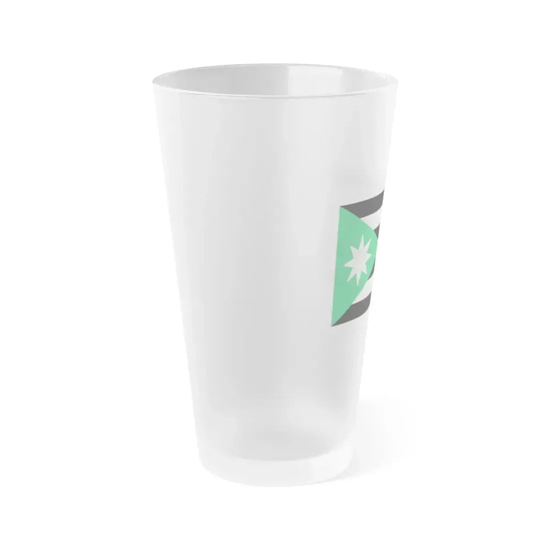Flag of Nenthead UK - Frosted Pint Glass 16oz - Go Mug Yourself
