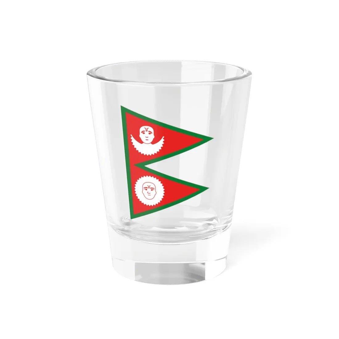 Flag of Nepal 1856-c.1930 (Nepal) Shot Glass 1.5oz 1.5oz - Go Mug Yourself