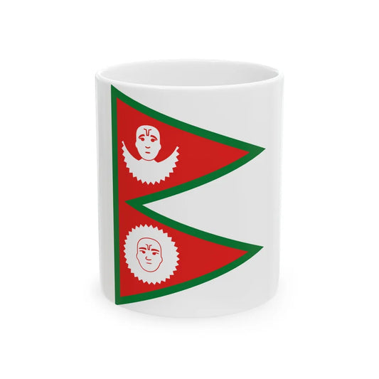 Flag of Nepal 1856-c.1930 (Nepal) White Coffee Mug 11oz - Go Mug Yourself