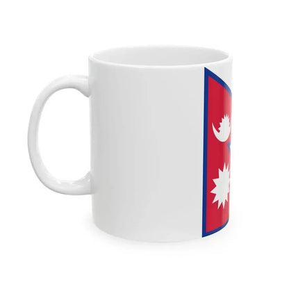 Flag of Nepal (Nepal) White Coffee Mug - Go Mug Yourself