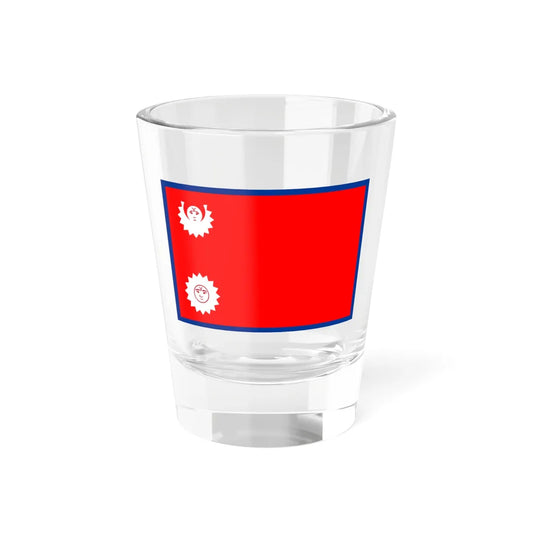 Flag of Nepal rectangular 1930-1962 (Nepal) Shot Glass 1.5oz 1.5oz - Go Mug Yourself
