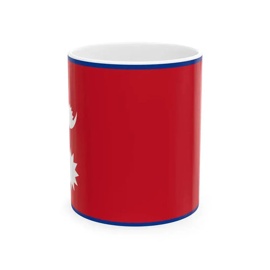 Flag of Nepal rectangular (Nepal) White Coffee Mug 11oz - Go Mug Yourself