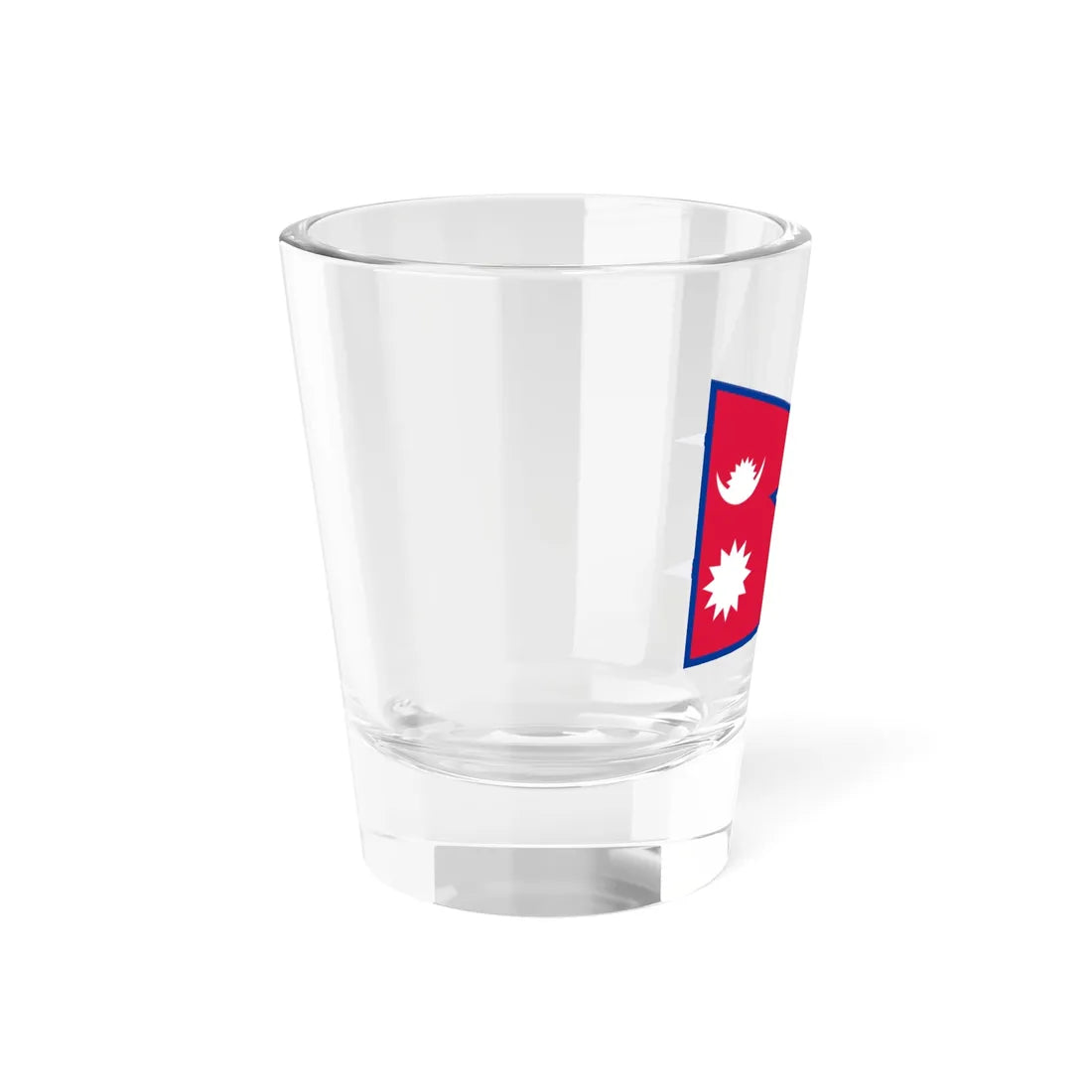 Flag of Nepal stretched aspect ratio 3-2 (Nepal) Shot Glass 1.5oz - Go Mug Yourself