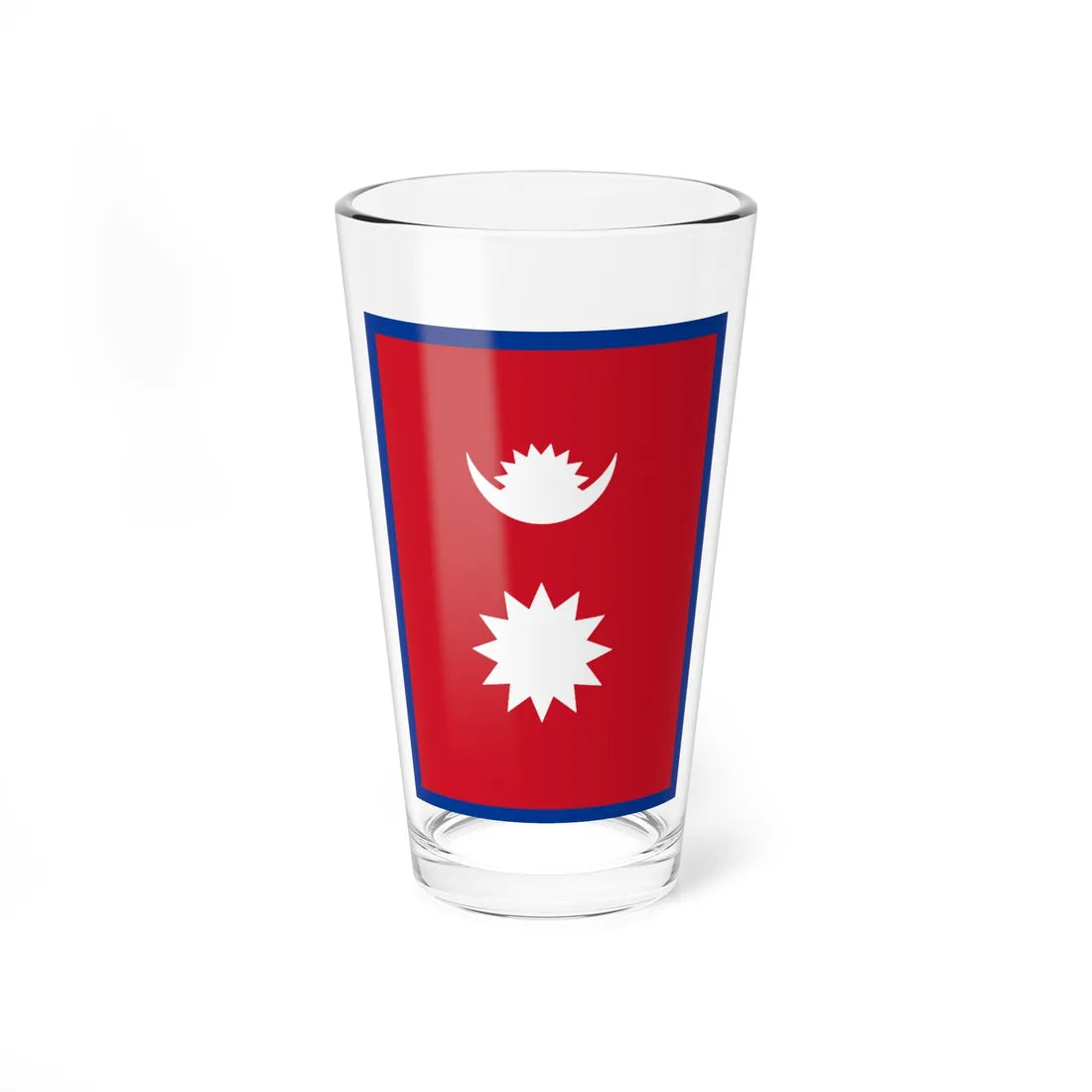 Flag of Nepal vertical (Nepal) Pint Glass 16oz 16oz - Go Mug Yourself