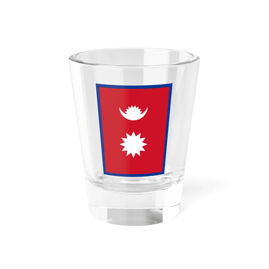 Flag of Nepal vertical (Nepal) Shot Glass 1.5oz 1.5oz - Go Mug Yourself