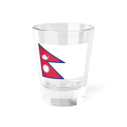 Flag of Nepal white background aspect ratio 3-2 (Nepal) Shot Glass 1.5oz 1.5oz - Go Mug Yourself