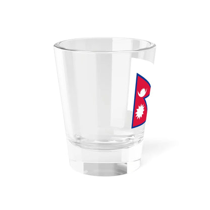 Flag of Nepal white background aspect ratio 3-2 (Nepal) Shot Glass 1.5oz - Go Mug Yourself