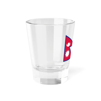 Flag of Nepal with spacing aspect ratio 3-2 (Nepal) Shot Glass 1.5oz - Go Mug Yourself