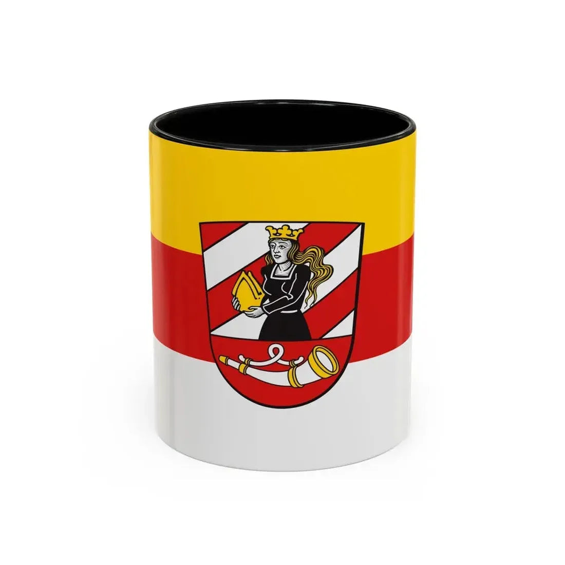 Flag of Neu Ulm Germany - Accent Coffee Mug 11oz Black - Go Mug Yourself