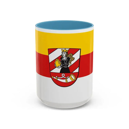 Flag of Neu Ulm Germany - Accent Coffee Mug 15oz Light Blue - Go Mug Yourself