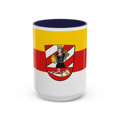 Flag of Neu Ulm Germany - Accent Coffee Mug 15oz Navy - Go Mug Yourself