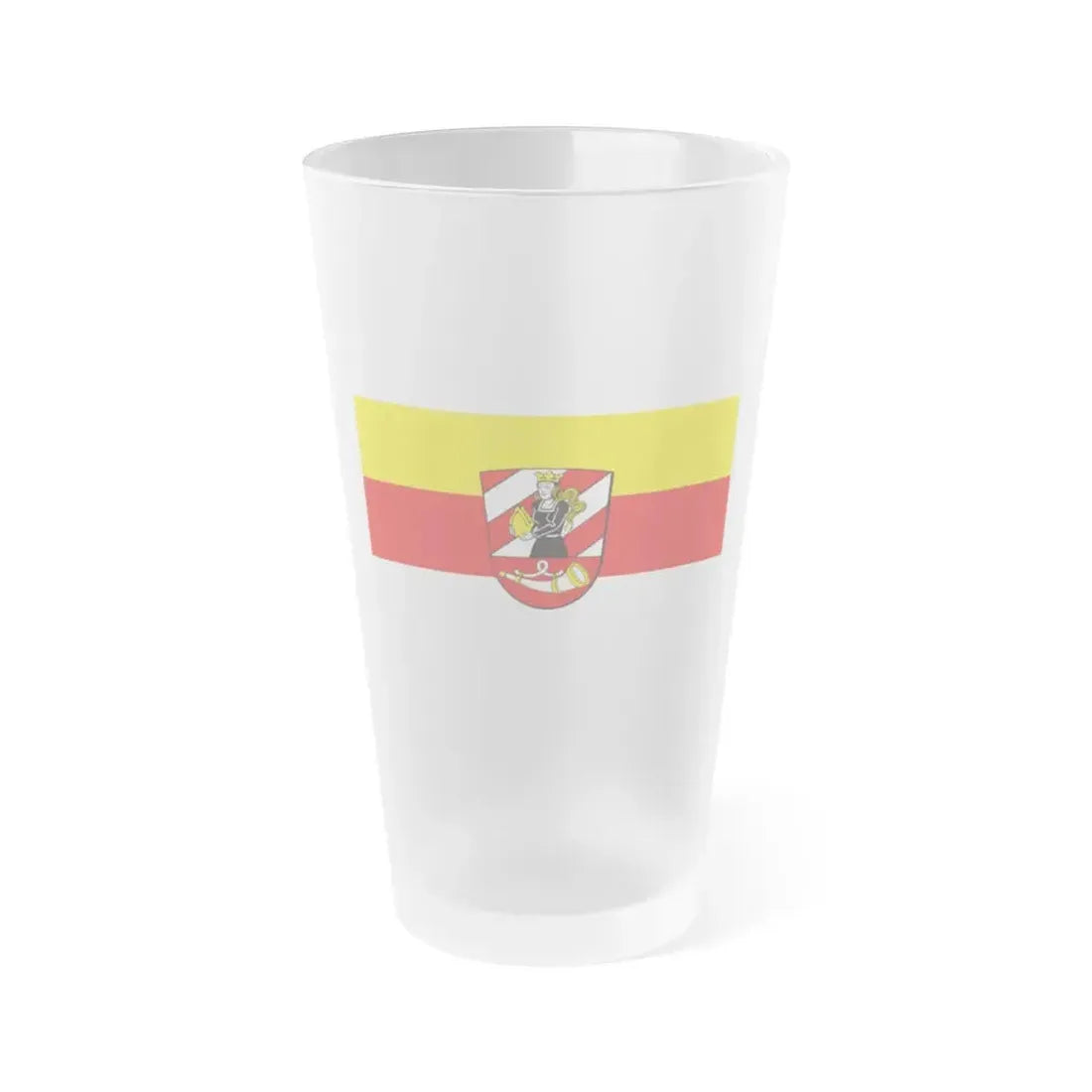 Flag of Neu Ulm Germany - Frosted Pint Glass 16oz - Go Mug Yourself
